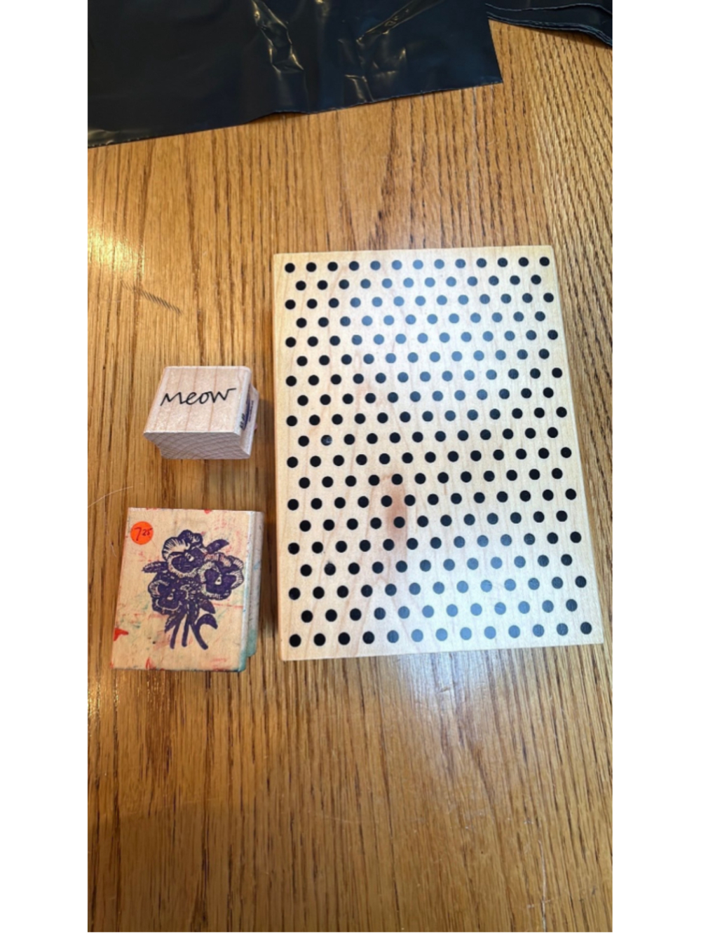 Stamp lot #3 Polka Dots, Flowers And meow (3)